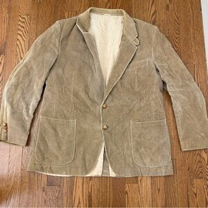 Woolrich Men’s Corduroy Blazer Tan Size 48 REG Made in Canada
